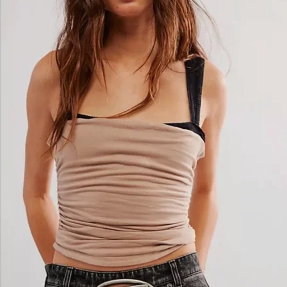 NWT FREE PEOPLE Two-Tone Crop Tank Top XS